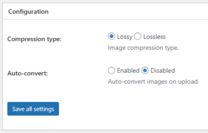 w3 total cache image service conversion settings