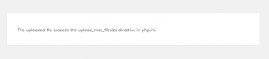 Max Upload Error